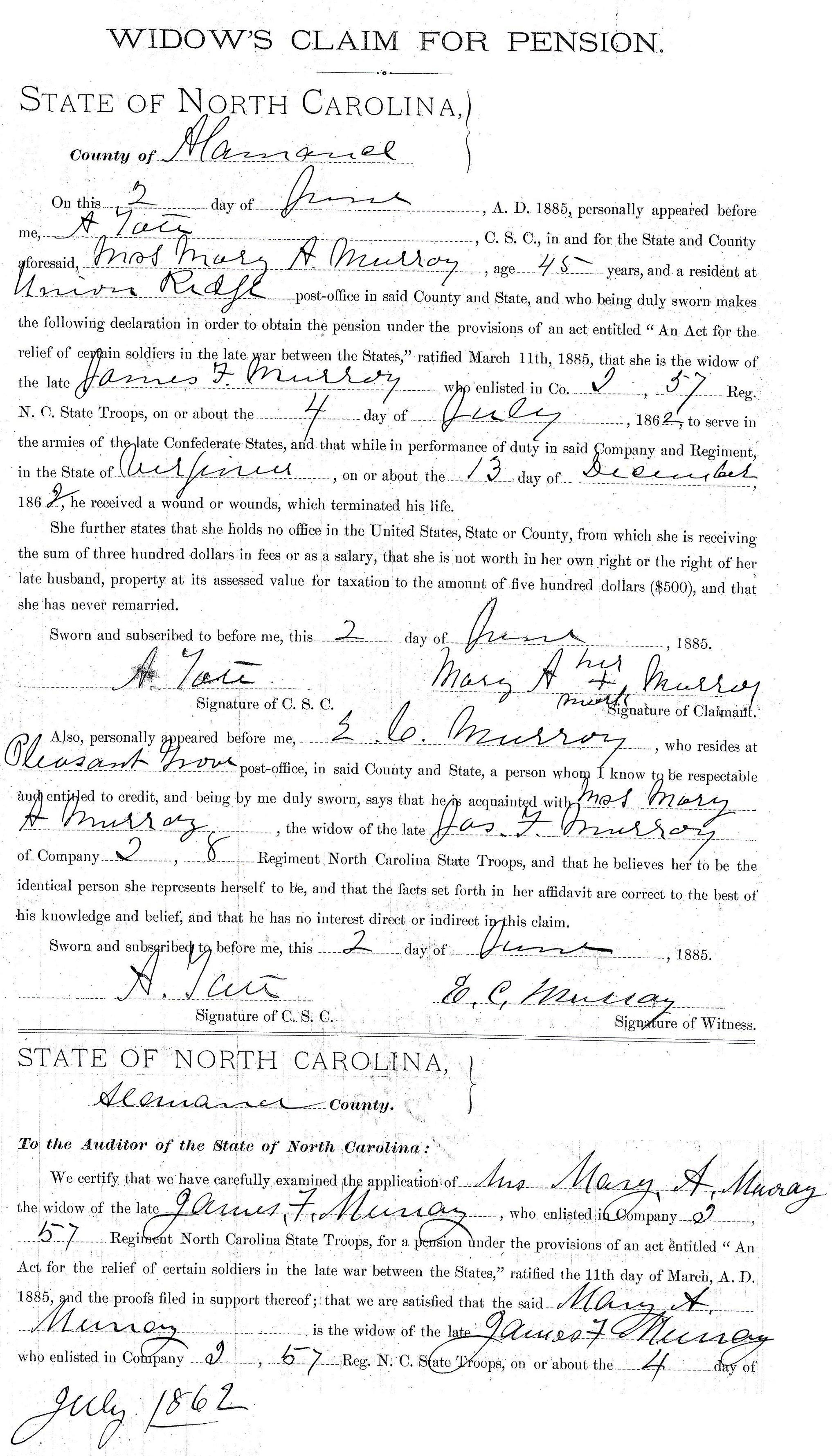 Mary A Murray Document