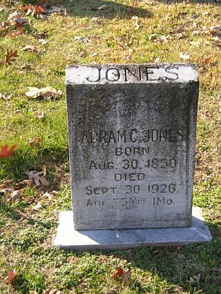 Abram Jones - Shady Grove Cemetery