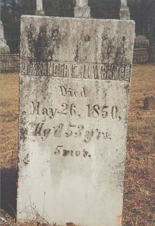 Alexander Lowrance Headstone