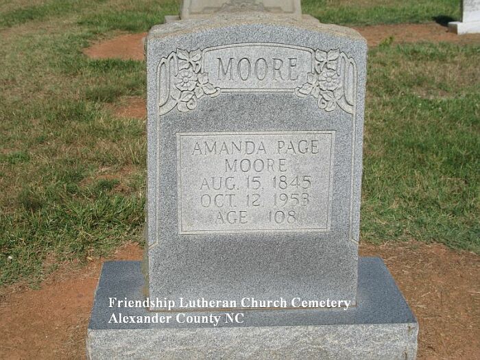 Amanda Moore Headstone - Friendship