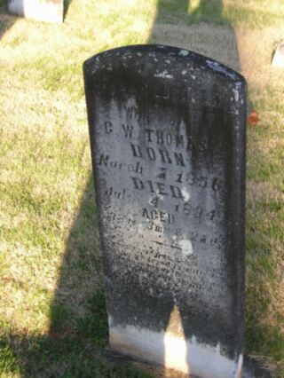 Wife of  G W Thomas  -Three Forks Cemetery