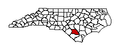 Bladen County's location in North Carolina