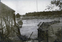 Nations Ford bridge after flood of 1916