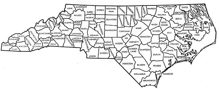 North Carolina County Formation