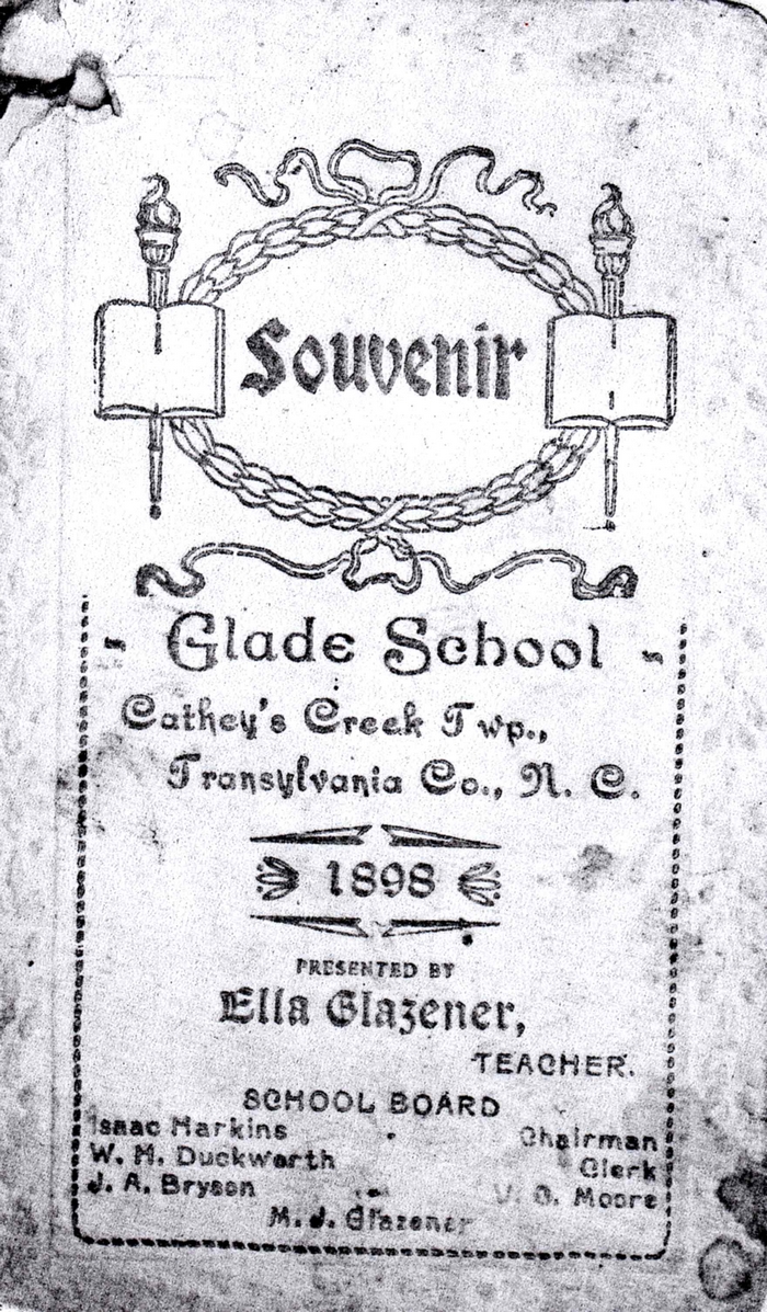 Glade School Souvenir 1899 p1