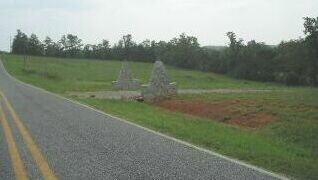 Entrance to Lackey-Thompson Cemetery off Lackey Mountain Rd