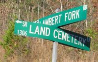  Land cemetery rd sign