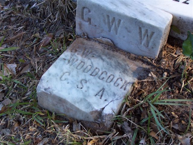 George W. F. Woodcock headstone