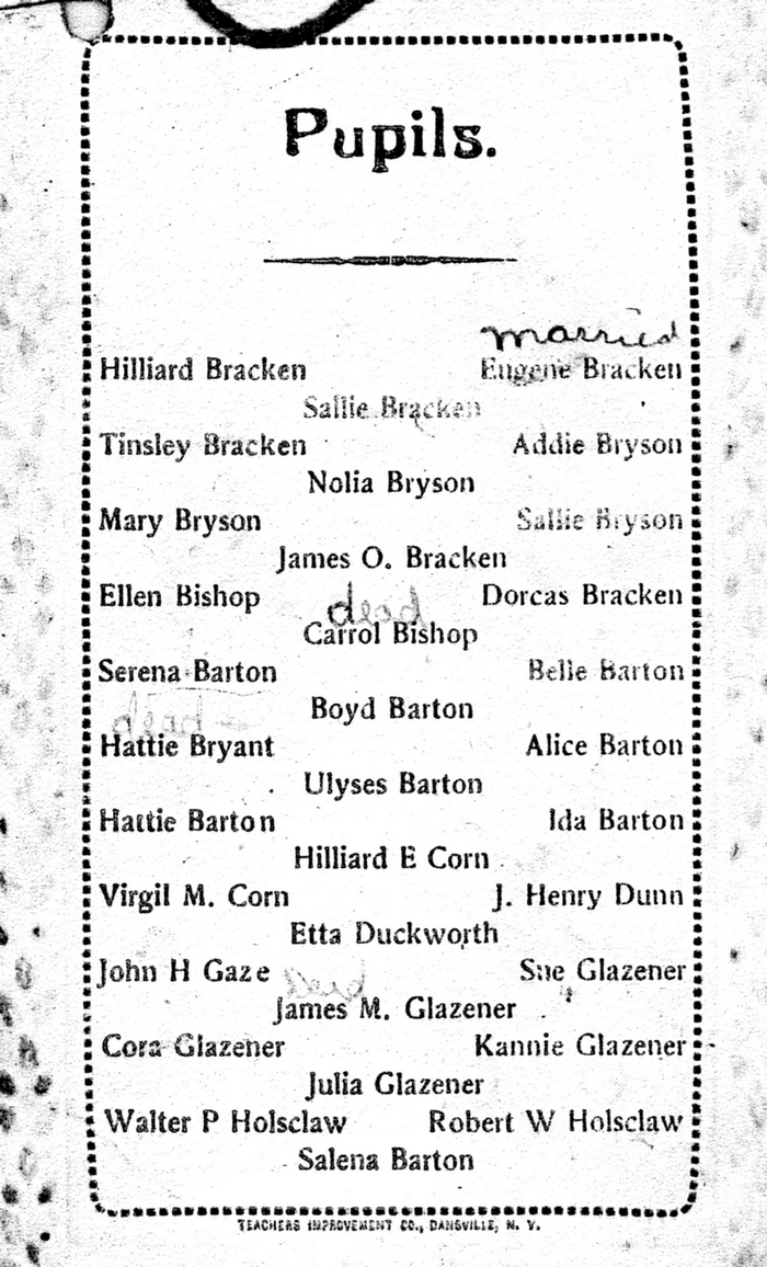 Glade School Souvenir 1899 p2