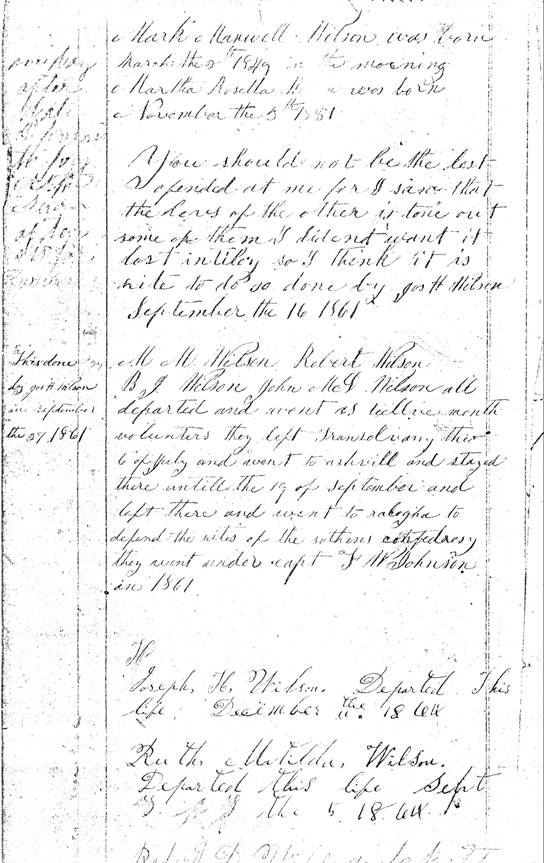 Wilson Family Record